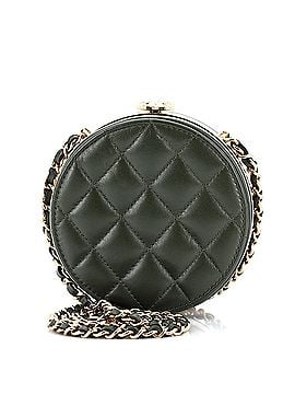 Chanel CC Frame Round Clutch with Chain Quilted Lambskin (view 1)