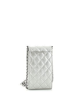 Chanel CC Flap Phone Holder Crossbody Bag Quilted Caviar (view 2)