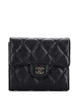 Chanel Trifold Flap Wallet Quilted Caviar Small (view 1)