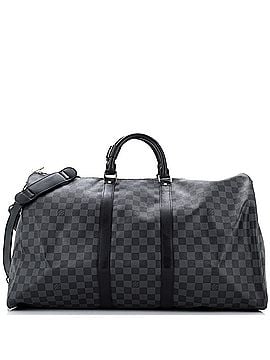 Louis Vuitton Keepall Bandouliere Bag Damier Graphite 55 (view 1)