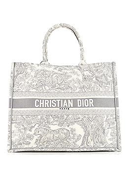 Christian Dior Book Tote Embroidered Canvas Large (view 1)