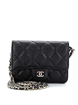 Chanel Classic Flap Clutch with Chain Quilted Caviar Small (view 1)