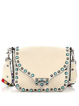 Valentino Garavani Rolling Rockstud Crossbody Bag Leather with Cabochons Small (view 1)
