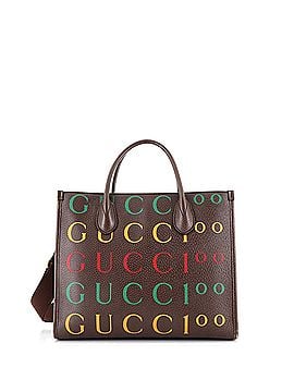 Gucci 100 Tote Printed Leather Small (view 1)