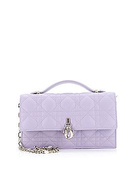 Christian Dior My Dior Top Handle Flap Bag Cannage Quilt Lambskin Mini (view 1)
