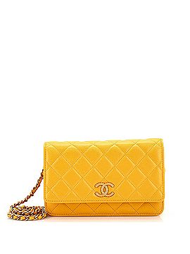 Chanel Textured CC Wallet on Chain Quilted Lambskin (view 1)