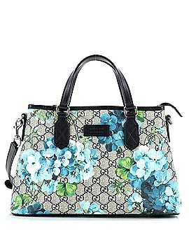 Gucci Convertible Tote Blooms Print GG Coated Canvas Small (view 1)