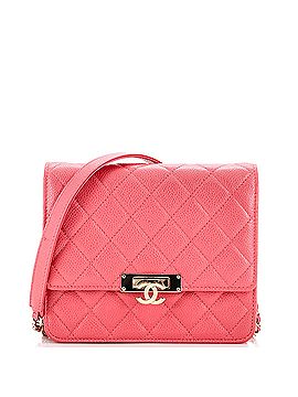 Chanel Golden Class Square Wallet on Chain Quilted Caviar (view 1)