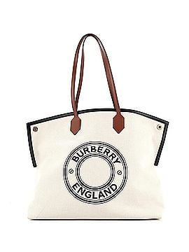 Burberry Logo Society Tote Printed Canvas Large (view 1)