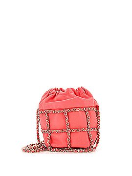 Chanel Chain Frame CC Drawstring Bucket Bag Lambskin Mini (view 2)