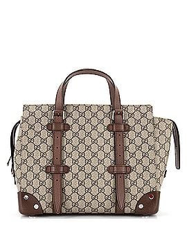 Gucci Buckle Travel Tote GG Coated Canvas with Leather Medium (view 1)