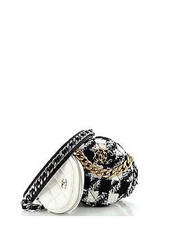 Chanel 19 Round Clutch with Chain and Coin Purse Quilted Tweed and Lambskin (view 1)