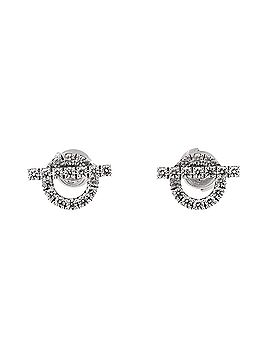 Hermès Finesse Stud Earrings 18K White Gold and Diamonds (view 1)