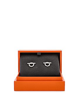 Hermès Finesse Stud Earrings 18K White Gold and Diamonds (view 2)