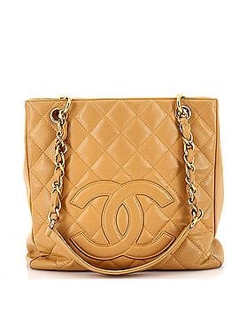 Chanel Petite Shopping Tote Quilted Caviar (view 1)