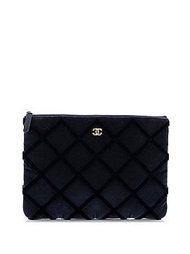 Chanel O Case Clutch 3D Quilted Velvet Medium (view 1)