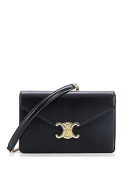 Céline Margo Triomphe Wallet on Chain Leather (view 1)
