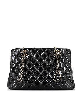 Chanel CC Eyelet Tote Quilted Patent Medium (view 1)