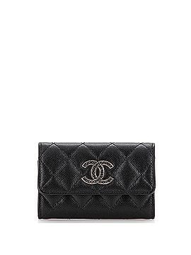 Chanel CC Cut Out Coco Chanel Card Case Quilted Caviar (view 1)