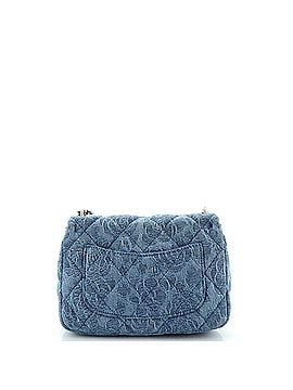 Chanel Sweet Heart Chain Flap Bag Quilted Camellia Denim Mini (view 2)