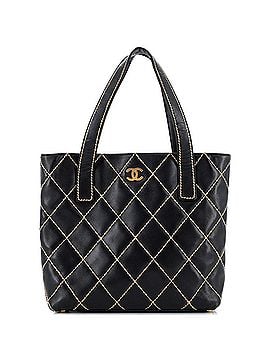 Chanel Surpique Tote Quilted Leather Small (view 1)