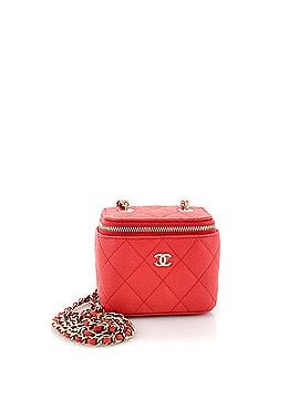 Chanel Classic Vanity Case with Chain Quilted Caviar Mini (view 1)