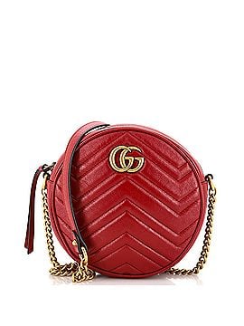 Gucci GG Marmont Round Shoulder Bag Matelasse Leather Mini (view 1)