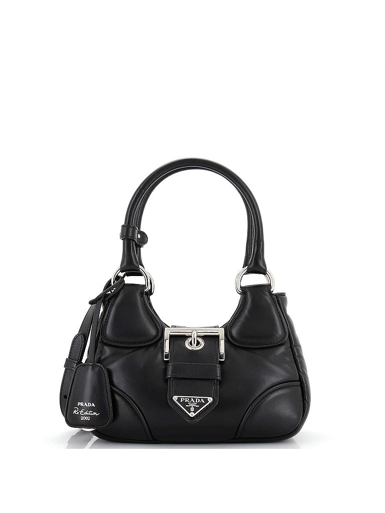 Prada 100% Leather Black Re-Edition 2002 Moon Handle Bag Padded Nappa Leather One size - photo 1