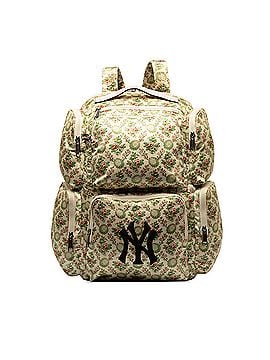 Gucci MLB Floral Satin NY Yankees Patch Backpack (view 1)