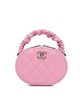Chanel CC Lambskin Ruched Oval Top Handle Bag (view 1)