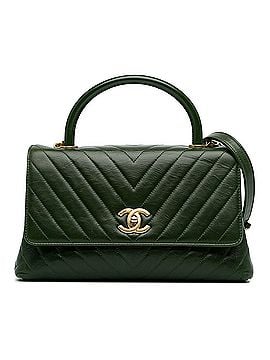 Chanel Medium Aged Calfskin Chevron Coco Handle Bag (view 1)