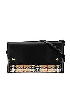 Burberry House Check Wallet on Strap (view 1)