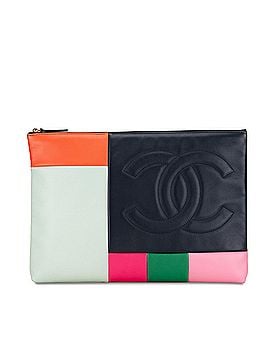 Chanel Large Lambskin Colorblock Patchwork O Case (view 1)