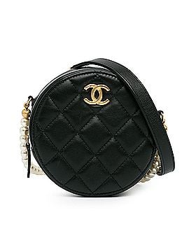 Chanel Quilted Calfskin About Pearls Round Clutch with Chain (view 1)