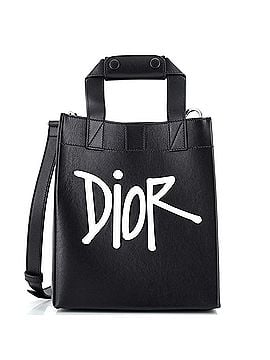Christian Dior Dior x Shawn Stussy D-Dior Tote Leather with Applique Small (view 1)