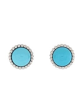Van Cleef & Arpels Perlée Couleurs Stud Earrings 18K White Gold and Turquoise (view 1)