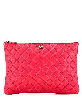 Chanel O Case Clutch Quilted Lambskin Large (view 1)