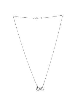 Tiffany & Co. Paloma Picasso Double Loving Heart Pendant Necklace 18K White Gold with Diamonds (view 2)