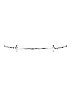 Tiffany & Co. T Smile Chain Bracelet 18K White Gold with Diamonds Medium (view 1)