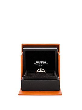 Hermès Chaine d'Ancre Contour Ring 18K Rose Gold and Diamonds Medium (view 2)