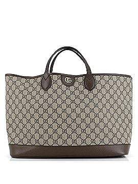 Gucci Ophidia Top Handle Shopping Tote GG Coated Canvas Medium (view 1)