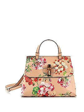Gucci Bamboo Daily Top Handle Bag Blooms Print Leather Small (view 1)