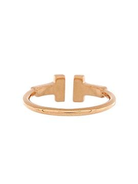 Tiffany & Co. T Wire Ring 18K Rose Gold with Diamonds (view 2)