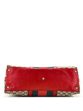 Gucci Rania Convertible Top Handle Bag Web GG Canvas Medium (view 2)