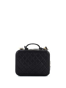 Chanel Filigree Vanity Case Quilted Caviar Medium (view 2)