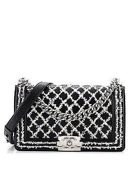 Chanel Boy Flap Bag Lambskin with Quilted Tweed and Sequins Old Medium (view 1)