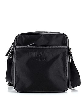 Prada Front Pocket Messenger Tessuto with Saffiano Leather Small (view 1)