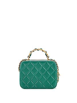 Chanel Woven Chain Top Handle Vanity Case Quilted Lambskin Medium (view 2)