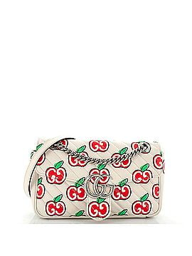 Gucci GG Marmont Flap Bag Printed Diagonal Quilted Leather Small (view 1)