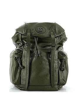 Gucci Tonal GG Double Pocket Belt Backpack Leather Large (view 1)